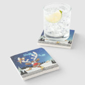 Dessous-de-verre En Pierre Funny Reindeer Peeking Christmas Meme  (Côté)