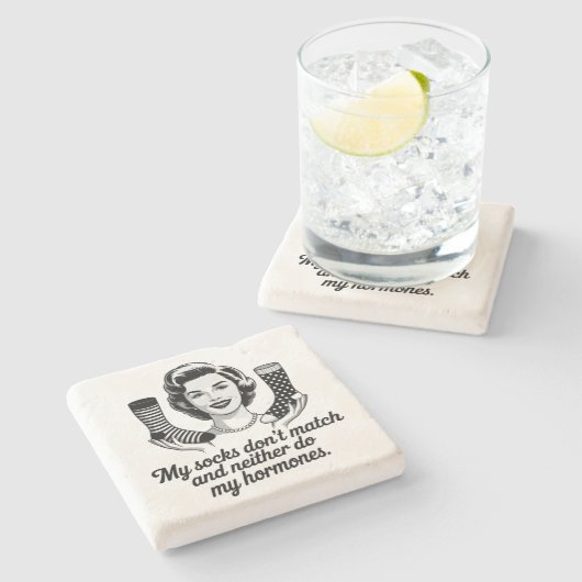 Dessous-de-verre En Pierre Funny Women Over 40 Sock (Côté)