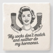 Dessous-de-verre En Pierre Funny Women Over 40 Sock (Devant)