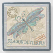 Dessous-de-verre En Pierre G Bureau de création libellule (Devant)