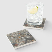 Dessous-de-verre En Pierre Galets de granit dans le lac Tenaya à Yosemite (Côté)