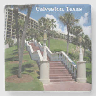 Dessous-de-verre En Pierre Galveston, Texas - Escalier vers le ciel -