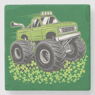 Dessous-de-verre En Pierre Garçon Saint-Patrick Enfant Chanceux Monster Truck