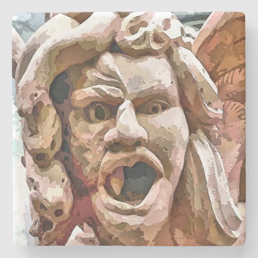 DESSOUS-DE-VERRE EN PIERRE GARGOYLE (Devant)