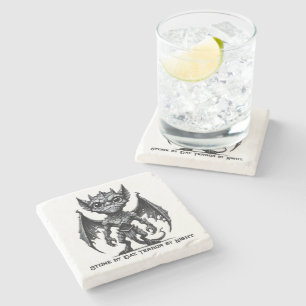 Dessous-de-verre En Pierre Gargoyle Demon Magnet en pierre