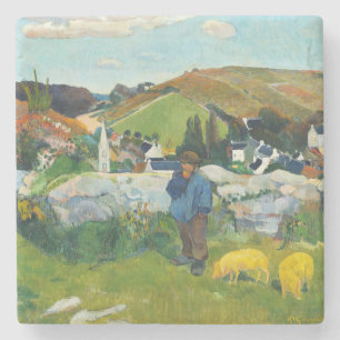 Dessous-de-verre En Pierre Gauguin Le Porcheron Affiche d'Art Rural Vintage
