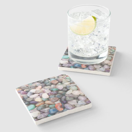 Dessous-de-verre En Pierre Gemstones Crystals Pebbles (Côté)