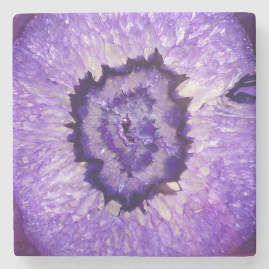 Dessous-de-verre En Pierre Géode d'agate violet tombé (Devant)