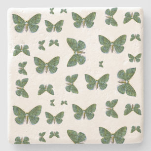 Dessous-de-verre En Pierre Geometra papilionaria - La Grande Moth Émeraude