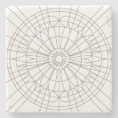 Dessous-de-verre En Pierre Geometric Mandala Pattern (Devant)