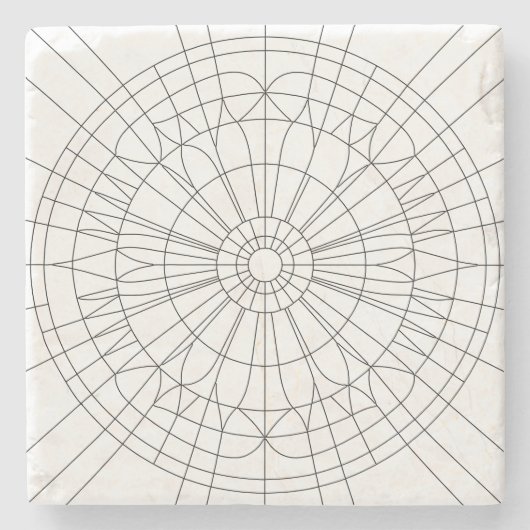 Dessous-de-verre En Pierre Geometric Mandala Pattern (Devant)