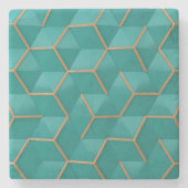 Dessous-de-verre En Pierre géométrique (Devant)