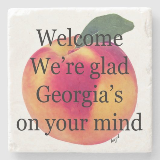 Dessous-de-verre En Pierre Georgia À Votre Esprit, (Devant)