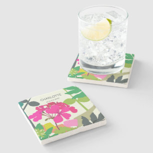 Dessous-de-verre En Pierre Geraniums fleuris Garden Party