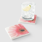 Dessous-de-verre En Pierre Gerbera Rose Daisy (Côté)