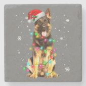 Dessous-de-verre En Pierre German Shepherd Dog Tree Christmas Sweater Xmas Do (Devant)