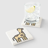 Dessous-de-verre En Pierre Giraffe (Côté)