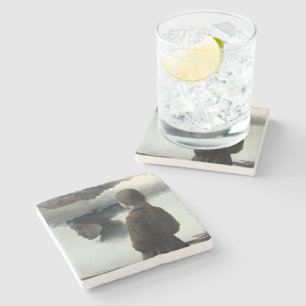 Dessous-de-verre En Pierre Girl with clouds