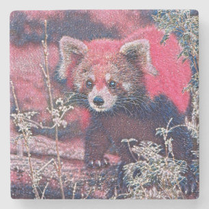 Dessous-de-verre En Pierre GlitzyAnimal_RedPanda_005