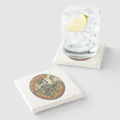 Dessous-de-verre En Pierre Global Wealth Badger Stone Coaster (Côté)