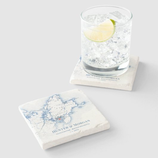 Dessous-de-verre En Pierre Gloucester Massachusetts Destination Mariage Faveu (Côté)