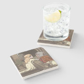 Dessous-de-verre En Pierre Godspeed mon chevalier de Chibi ! (Côté)