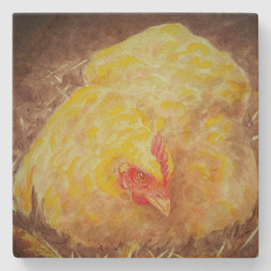 Dessous-de-verre En Pierre Goldie the Chicken Dessous de verre