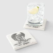 Dessous-de-verre En Pierre Golem Gargoyle (Côté)