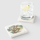 Dessous-de-verre En Pierre Golf Art Monogramme (Côté)