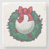 Dessous-de-verre En Pierre Golf Ball Christmas Wreath (Devant)