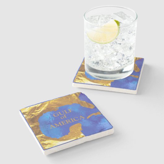 DESSOUS-DE-VERRE EN PIERRE GOLFE D'AMÉRIQUE (Côté)