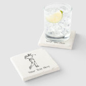 Dessous-de-verre En Pierre Golfeur personnalisé (Côté)