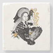 Dessous-de-verre En Pierre Gothic Night Owl and woman (Devant)