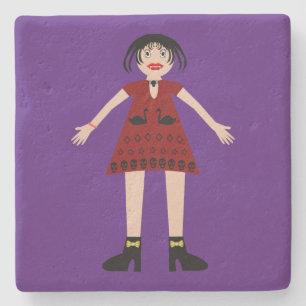 Dessous-de-verre En Pierre Gothique Halloween Vampire Lady