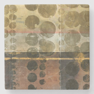 Dessous-de-verre En Pierre Gouttelettes vertes circulaires