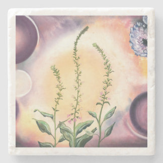 Dessous-de-verre En Pierre Grâce de Filigrane (art pastel peint à la main)
