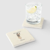 Dessous-de-verre En Pierre Graduation de l'aquarelle personnalisée (2) (Côté)