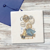 Dessous-de-verre En Pierre Graduation Présent Casquette bleu