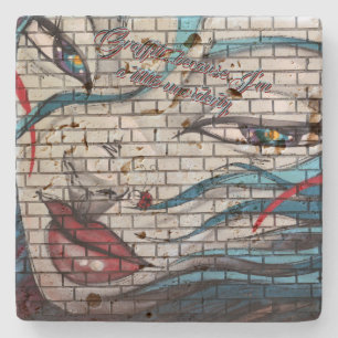 Dessous-de-verre En Pierre Graffiti de fille asiatique 