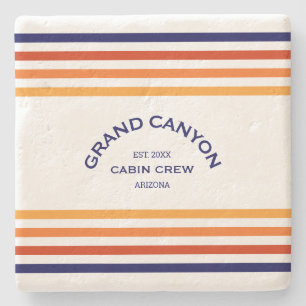 Dessous-de-verre En Pierre Grand Canyon Cabine Club Custom Crest Park Stripe