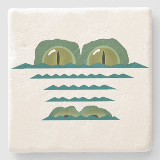 Dessous-de-verre En Pierre Grand Dessous de verre en pierre de Croc (Devant)