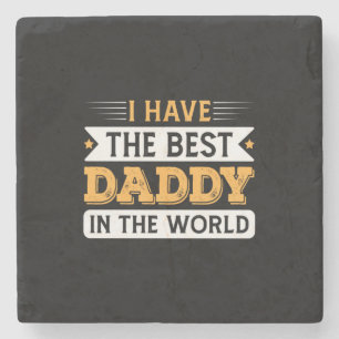 Dessous-de-verre En Pierre Grand-père Cadeau J'Ai Le Meilleur Papa Au Monde