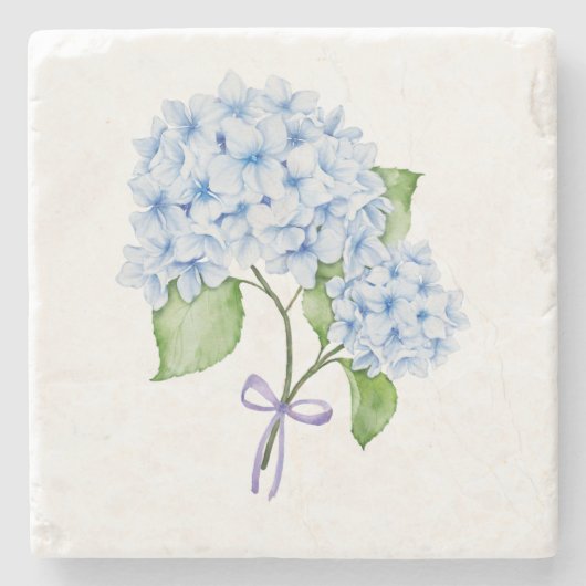 Dessous-de-verre En Pierre Grandmillenail hydrangea arc aquarelle preppy (Devant)