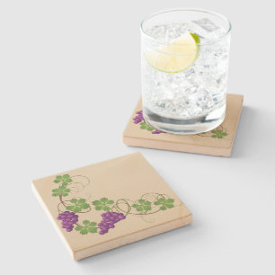 Dessous-de-verre En Pierre Grapes Stone Coaster