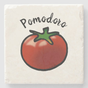 Dessous-de-verre En Pierre Graphique rustique pomodoro tomate italien