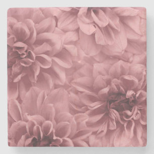 Dessous-de-verre En Pierre Grappe de Fleurs de Mauve Dahlia Lumière