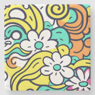 Dessous-de-verre En Pierre Gras Fleur sauvage Y2K Nostalgale Nobrant Décor Pr