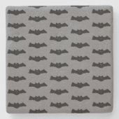 Dessous-de-verre En Pierre Gray and Black Halloween Bats (Devant)