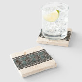 Dessous-de-verre En Pierre Grec Black (Côté)