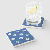 Dessous-de-verre En Pierre Grec, Design unique, Art, Mal Eye (Côté)